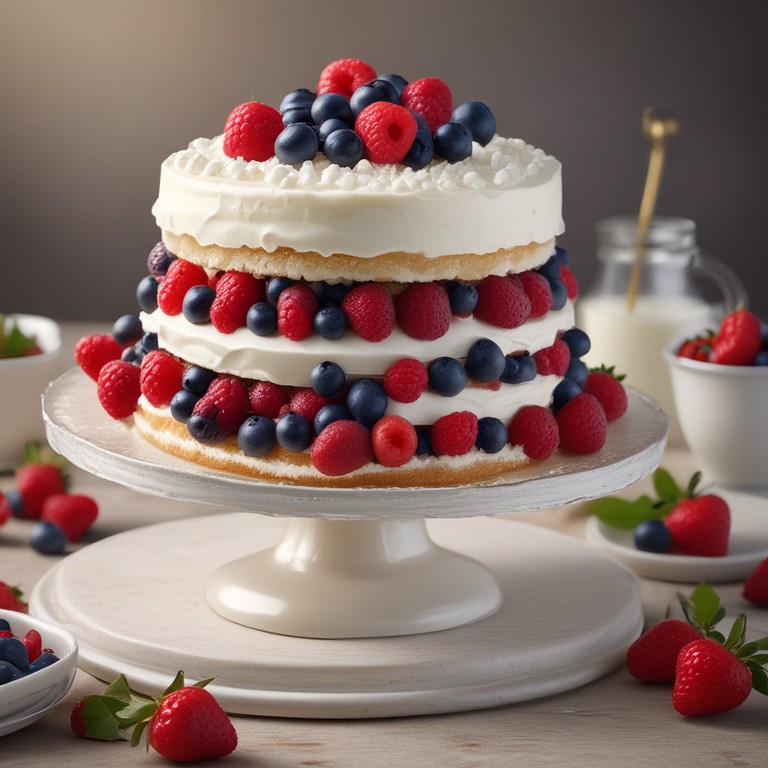 Berry Cream Cake with White Sponge - Mr. Cook