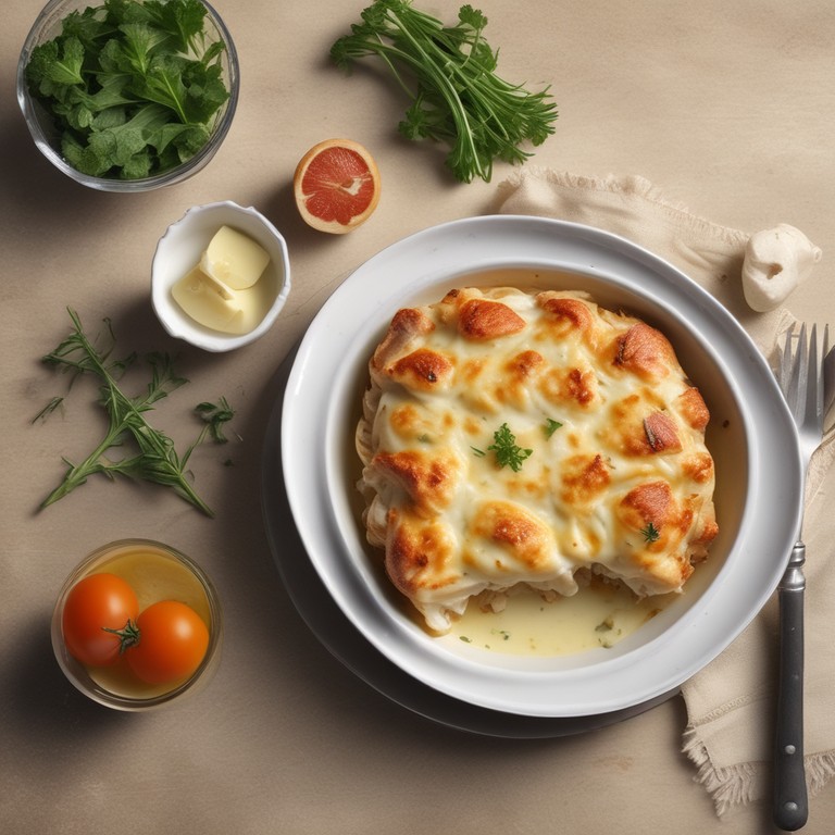 Gratin de Poulet à l'Emmental et à la Crème Fraîche