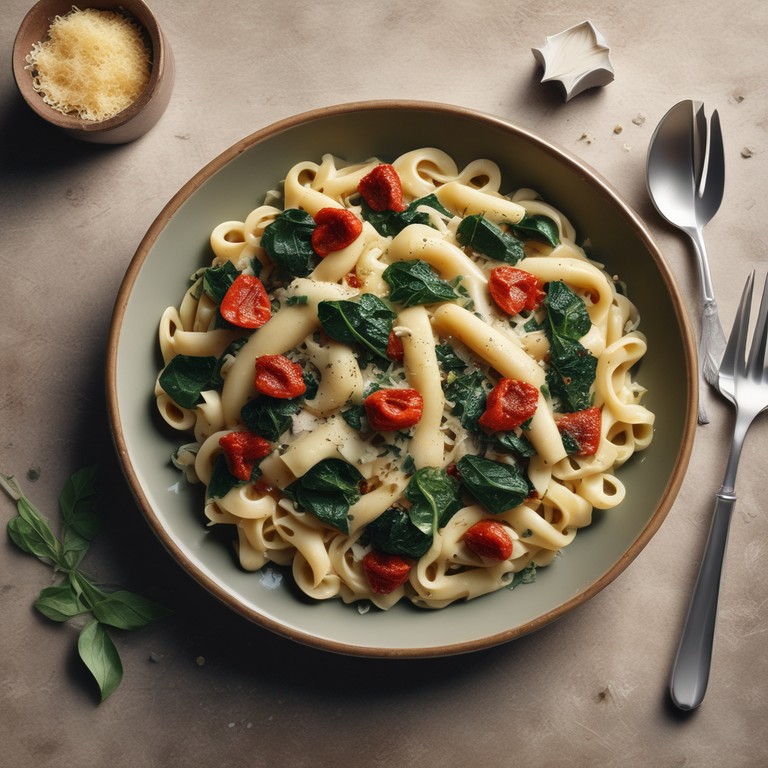 Creamy Spinach and Sundried Tomato Pasta