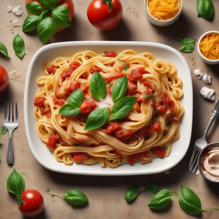 Macarrão com Molho de Tomate e Queijo