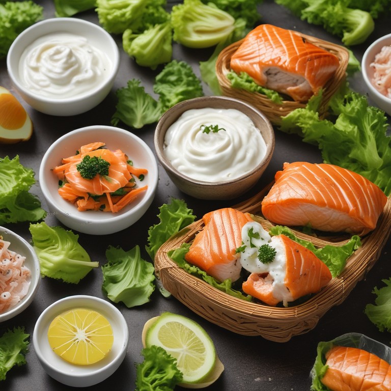 Rollitos de Salmón en Cesta Crujiente