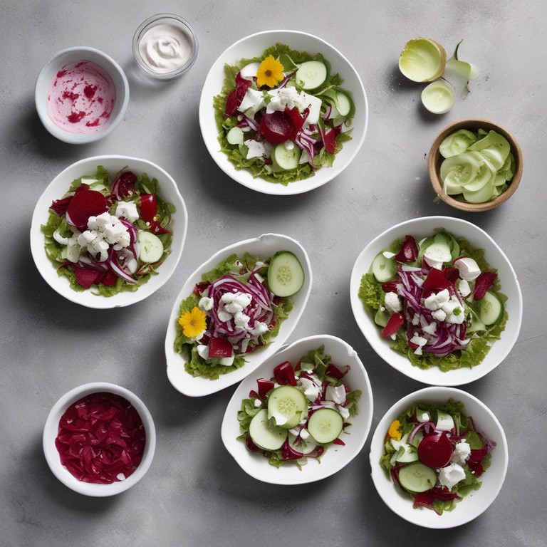 Fresh Beetroot and Feta Cheese Salad