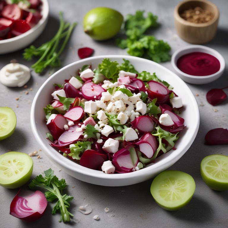 Summer Beetroot Salad with Feta Cheese