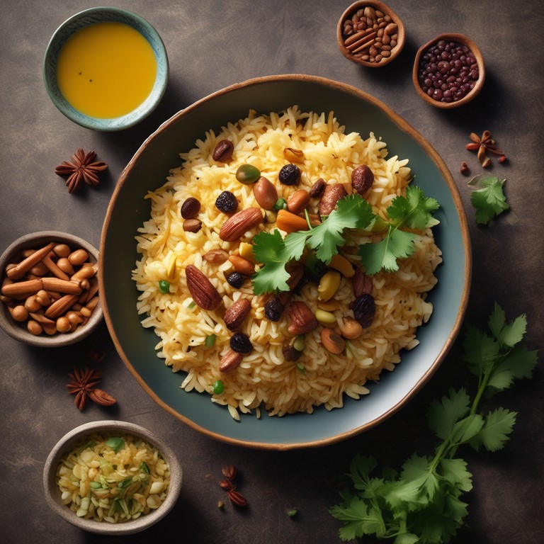 Eid Rice: Fragrant Rice with Spiced Meat and Nuts