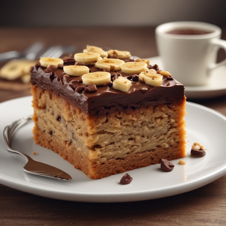 Bolo de Banana com Farelo de Aveia e Chocolate
