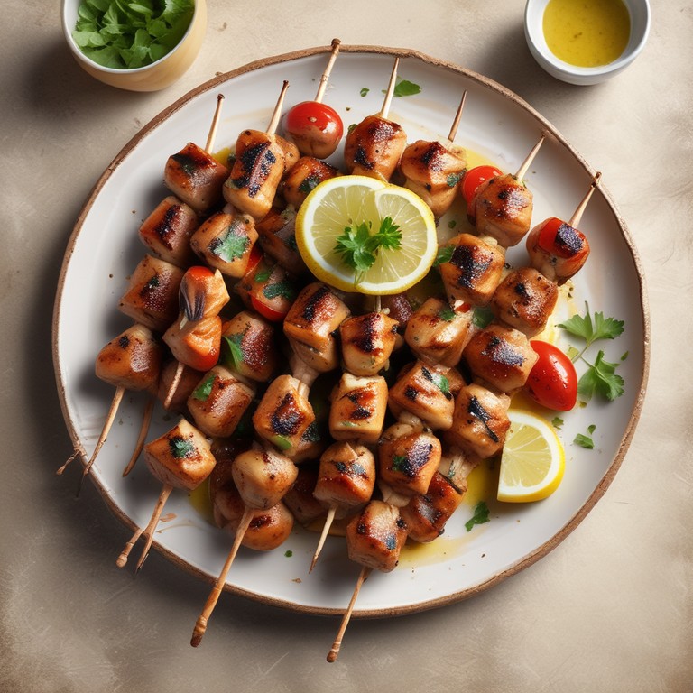 Chicken Souvlaki with Brown Butter Sauce