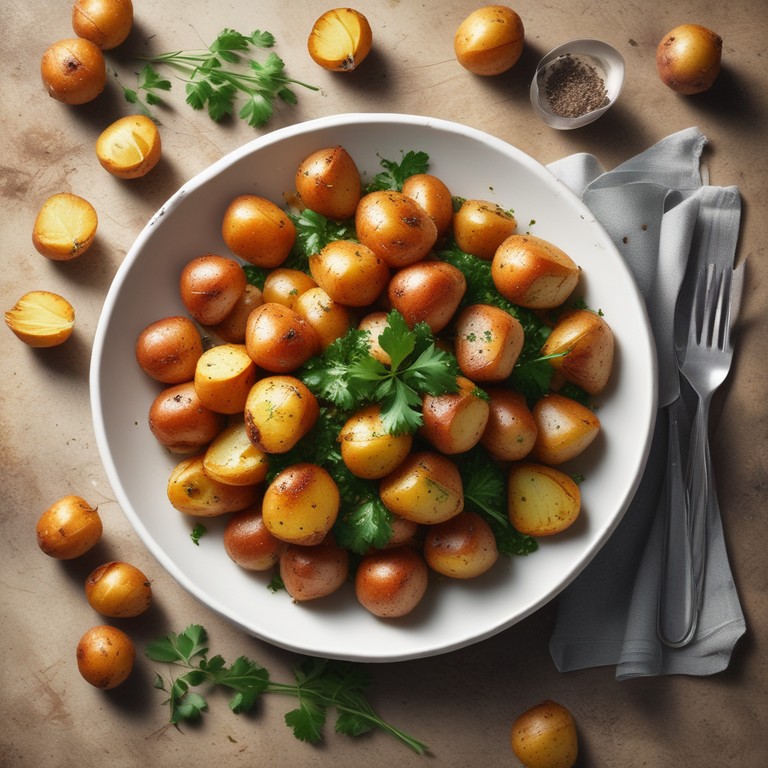 Crispy Garlic Roasted Potatoes