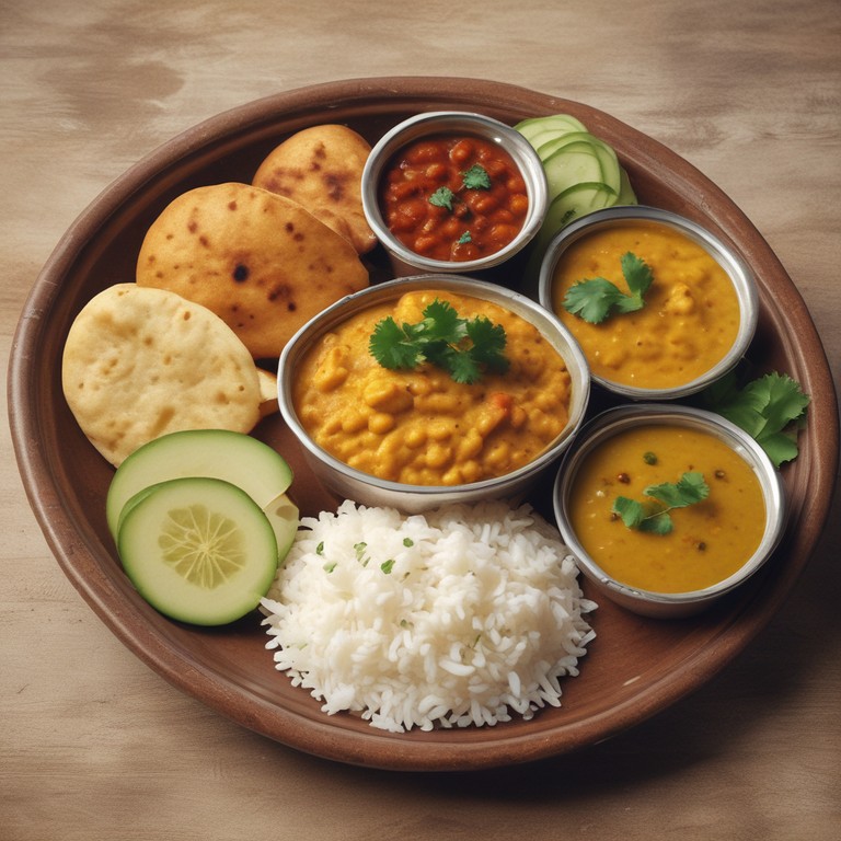 Comforting Indian Meal Platter