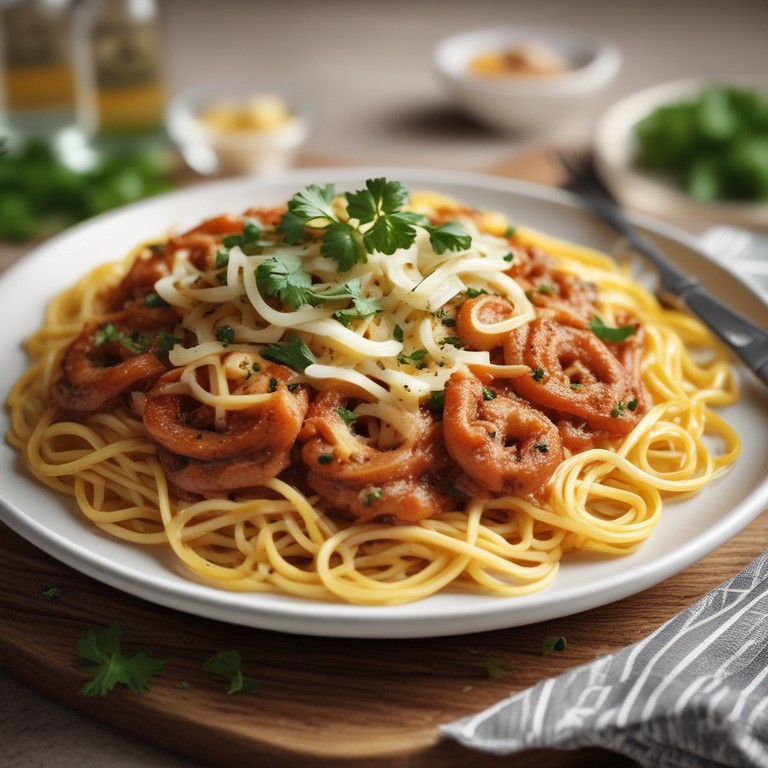 Garlicky Onion Spaghetti