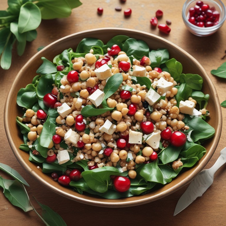 Maple Glazed Oat Salad with Chickpeas and Feta