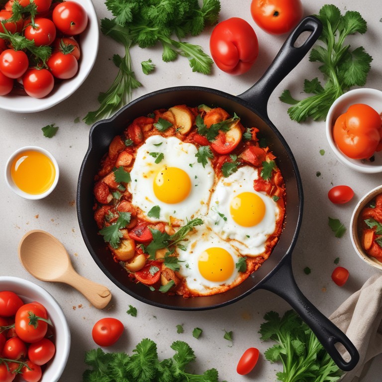 Shakshouka au Chou-Fleur et Œufs sans Tomates