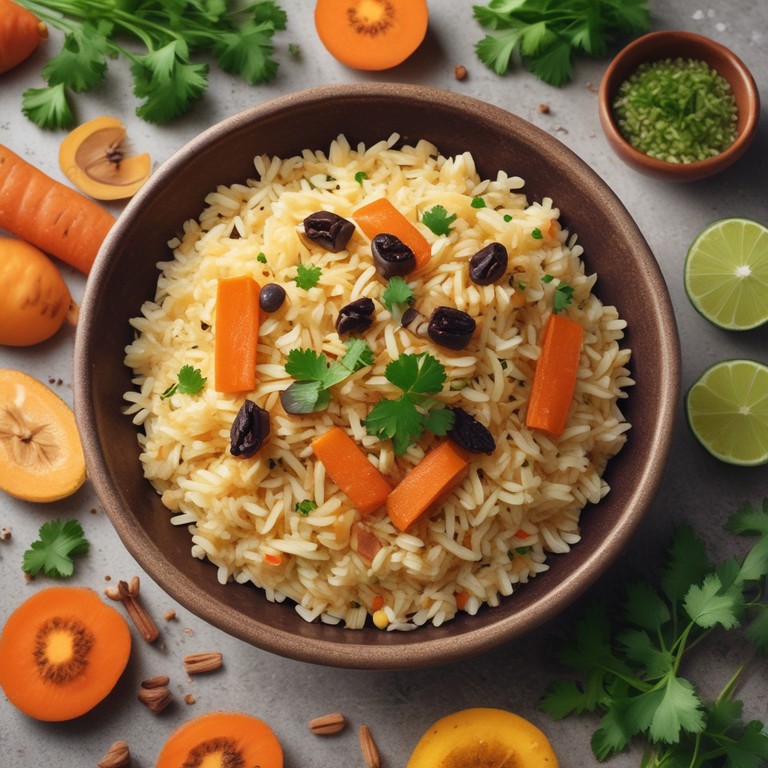 Spiced Carrot Rice Pilaf