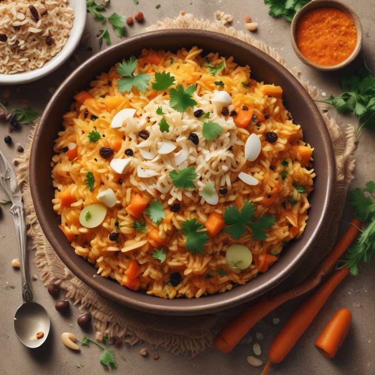 Spiced Carrot Rice Pilaf
