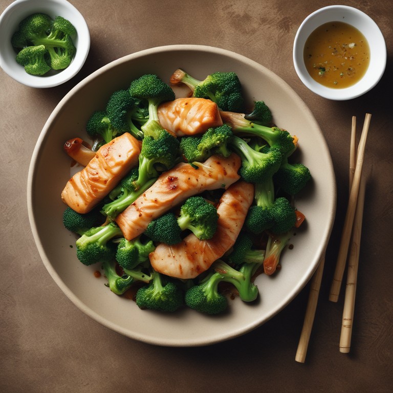 Asiatische Fisch-Brokkoli-Pfanne