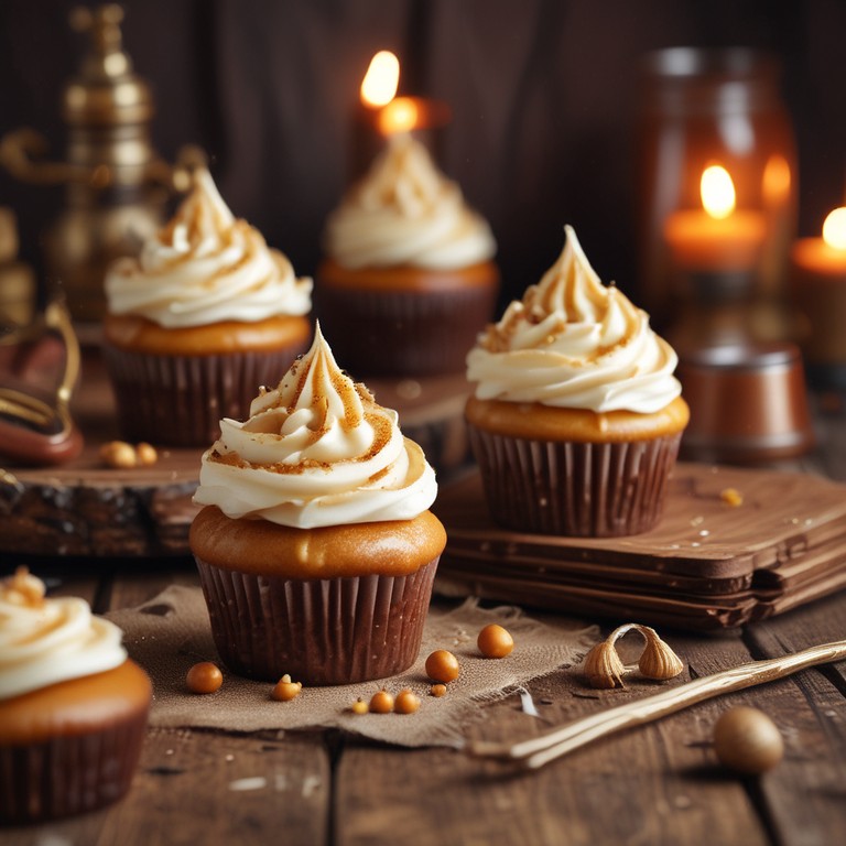 Butterbeer Cupcakes with Homemade Caramel Cream Frosting