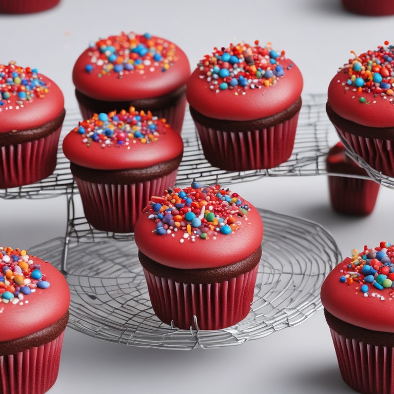 Kid-Friendly Red Velvet Cupcakes with Fondant Frosting