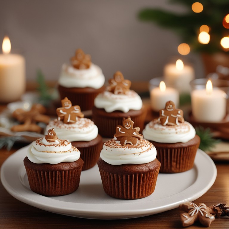 Gingerbread Spiced Cupcakes with a Touch of Molasses