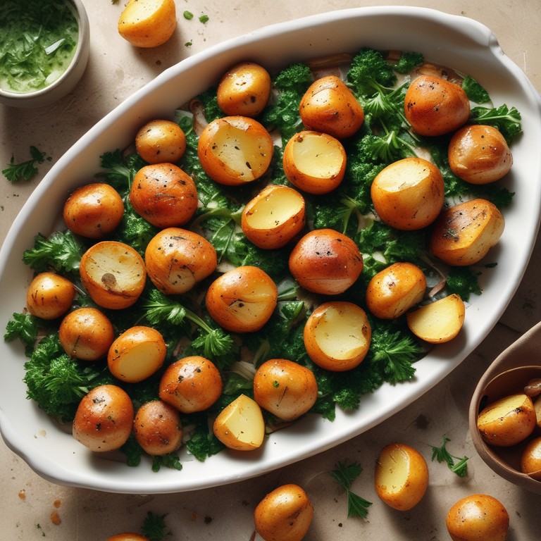 Crispy Garlic Roasted Potatoes