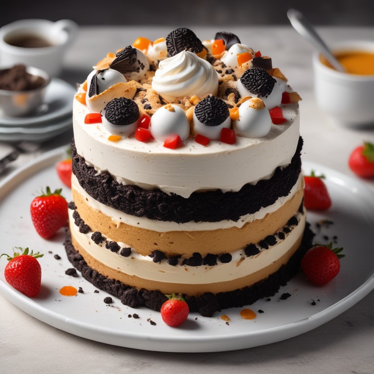 No-Bake Oreo Butterscotch Ice Cream Cake