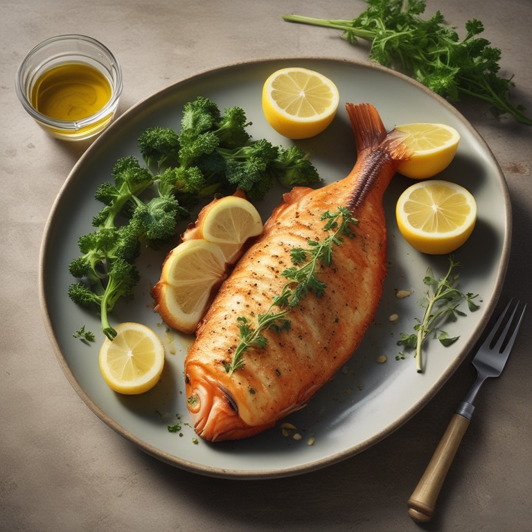 Gebratener Fisch mit Zitronen-Kräuter-Butter