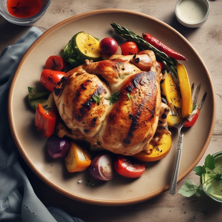 Healthy Grilled Chicken with Roasted Vegetables