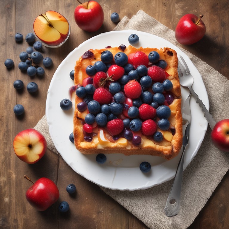 Fruchtiger Apfel-Heidelbeer-Kuchen