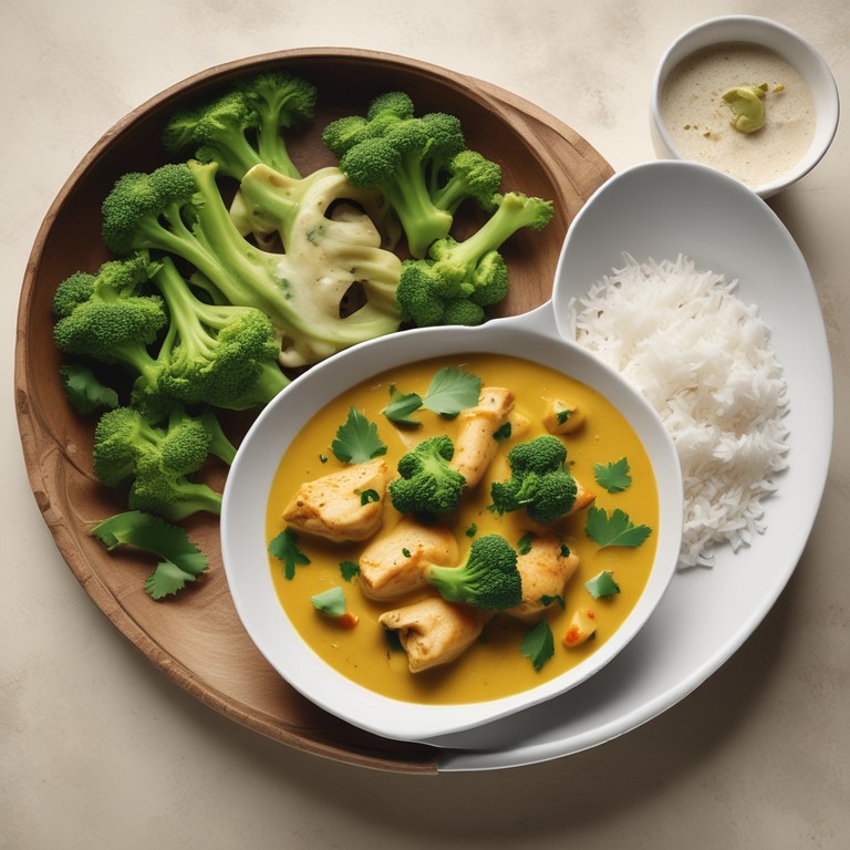Fischcurry mit Brokkoli