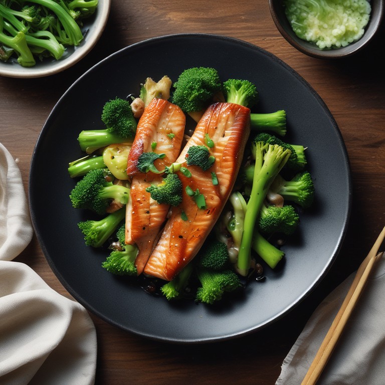 Asiatischer Fisch mit Brokkoli