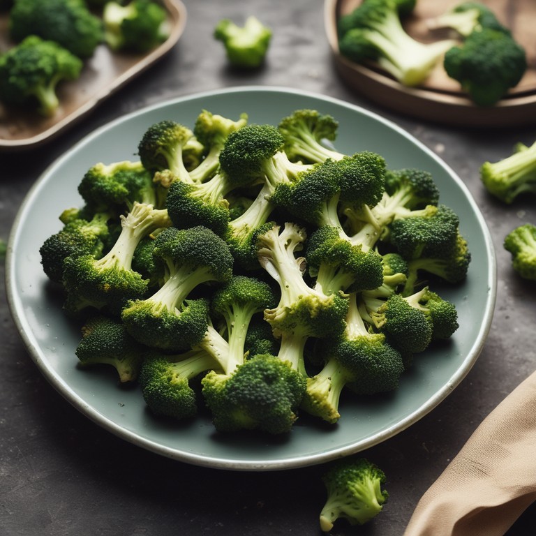 Knuspriger Brokkoli mit Knoblauch und Parmesan