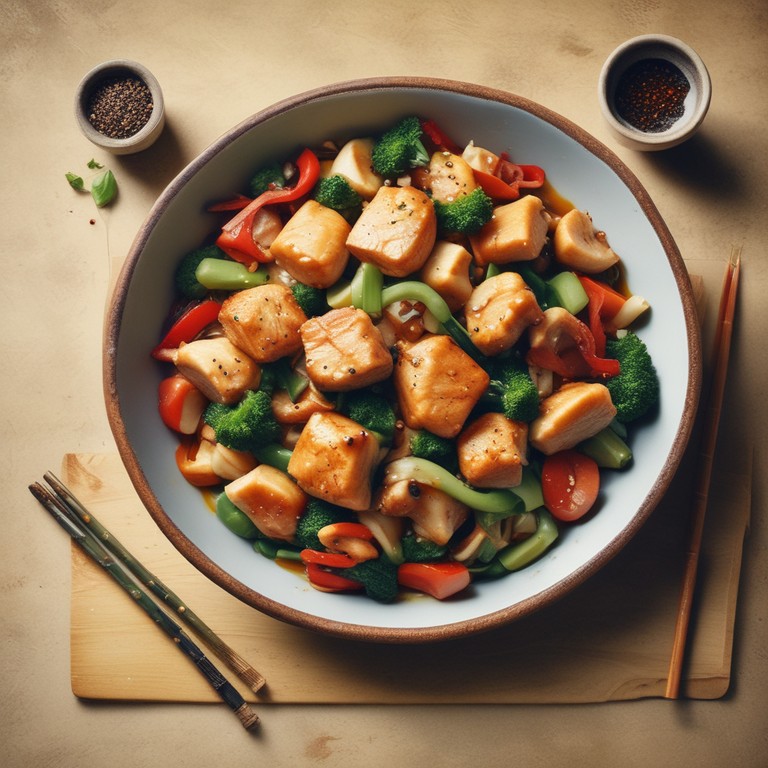 Asiatisches Fisch-Gemüse-Pfanne