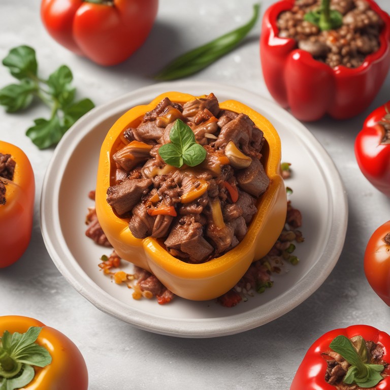 Savory Beef and Mushroom Stuffed Bell Peppers