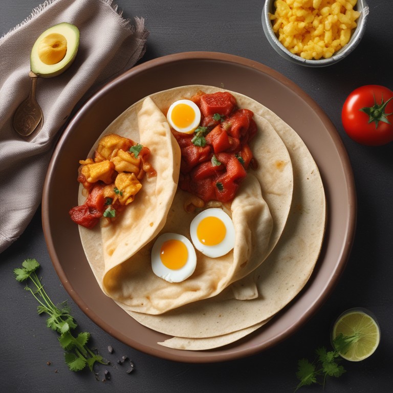 Spicy Egg Chapati Wrap