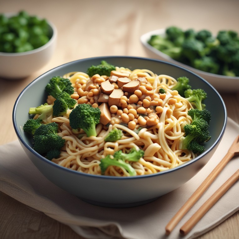 Asiatisches Brokkoli-Tofu-Gericht
