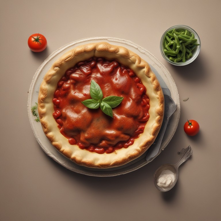 Tarta de Carne Picada con Tomate y Crema