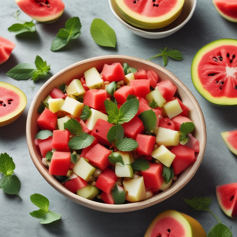 Ensalada Refrescante de Sandía y Melón