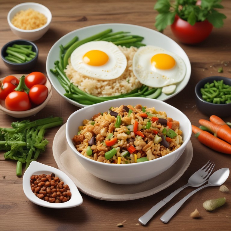 Riz Frit aux Légumes et à la Viande Hachée