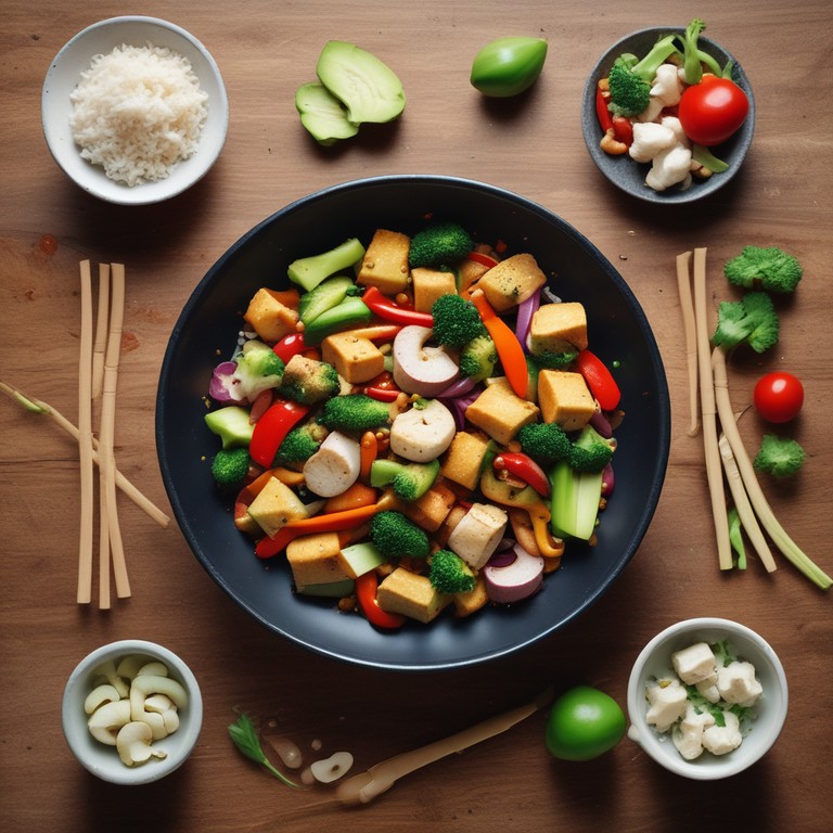 Asiatische Gemüsepfanne mit Tofu