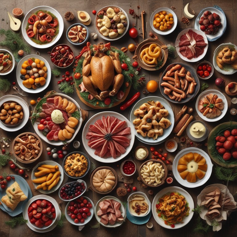 Buffet food for christmas sale