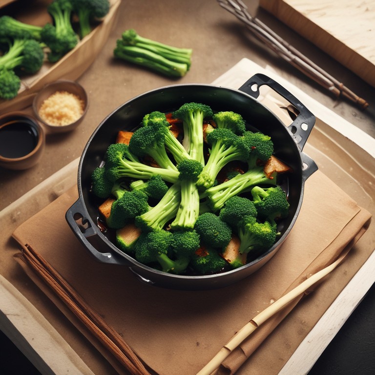 Gebratener Brokkoli mit Chinesisch Fisch