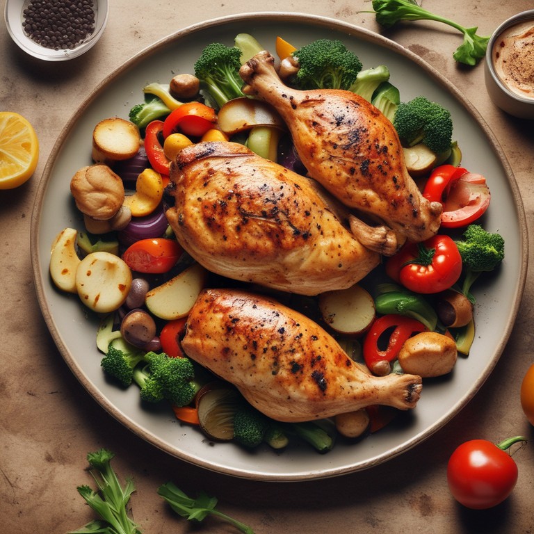Poulet Grillé aux Légumes Sains pour Diabétiques