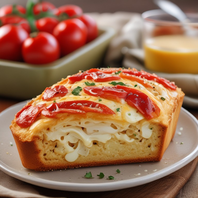Cheesy Tomato Onion Bread Bake