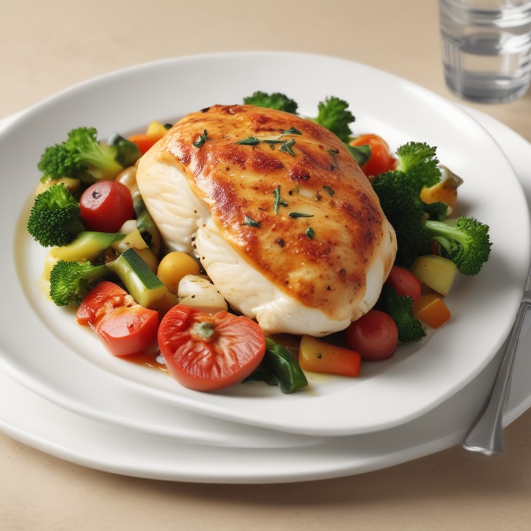Pechuga de Pollo Rellena con Vegetales y Queso