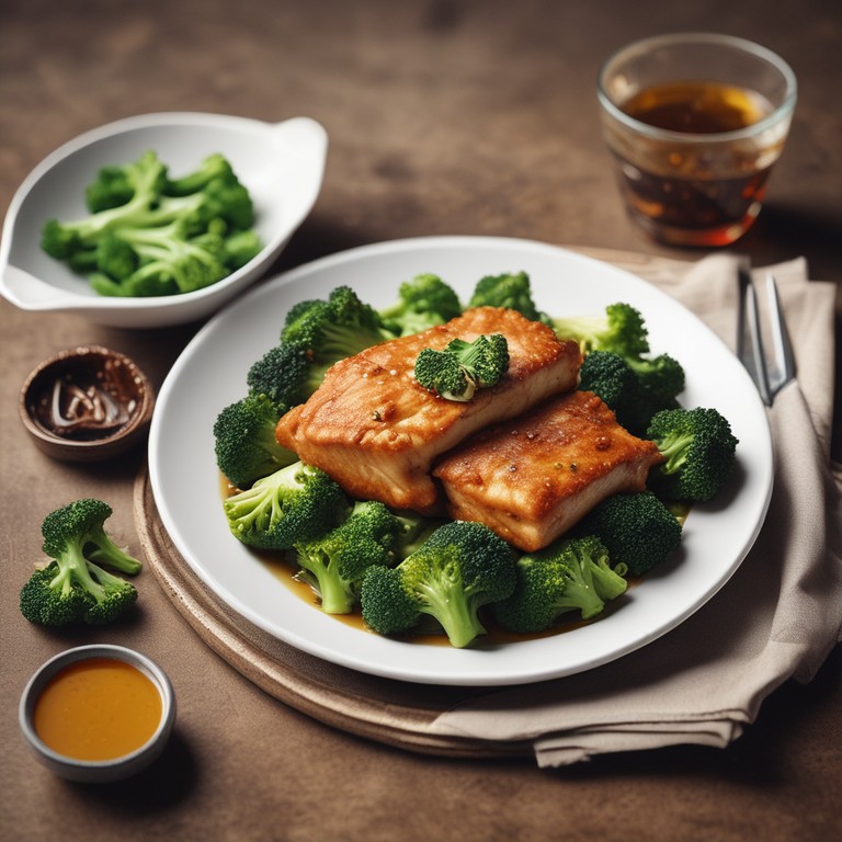 Gebratener Lachs mit Brokkoli