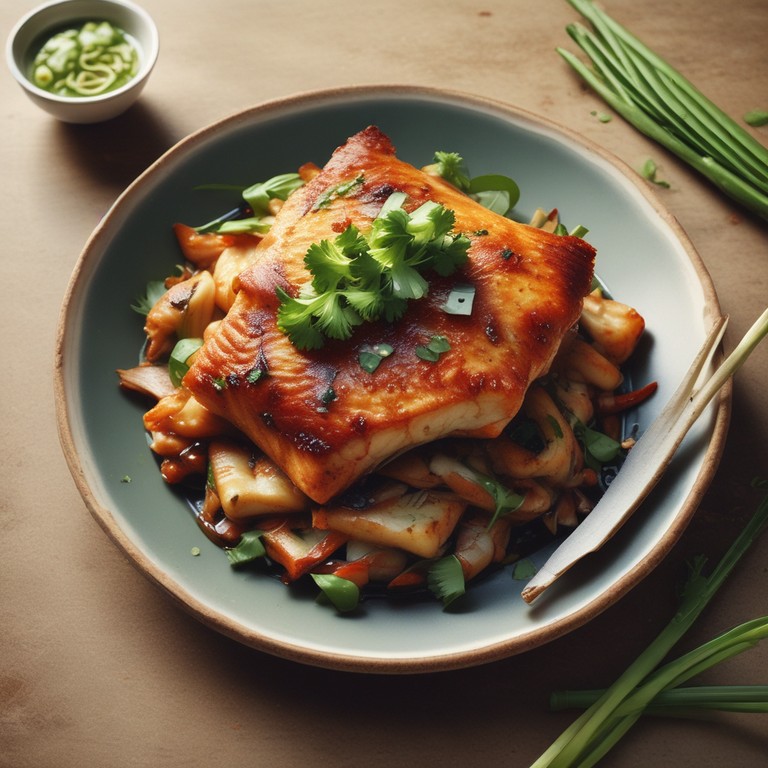 Knusprig-gebratener Fisch mit würziger Sojasauce