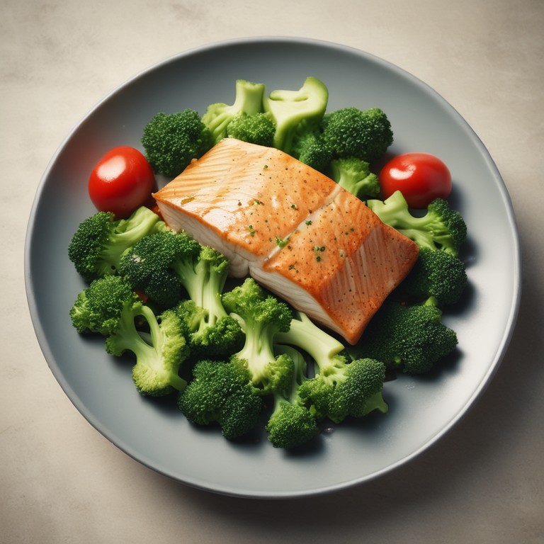 Asiatisches Fischgericht mit Brokkoli