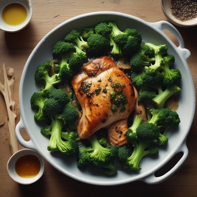 Asiatisches Brokkoli-Fisch-Gericht