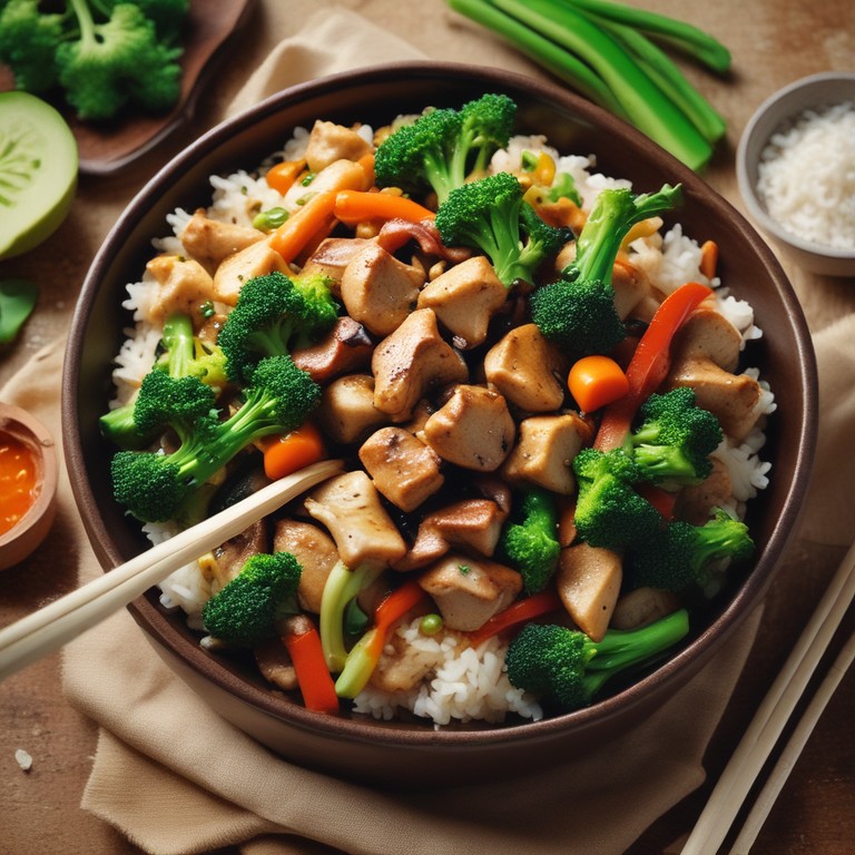 Asiatisches Gemüsepfanne ohne Zwiebeln und Paprika