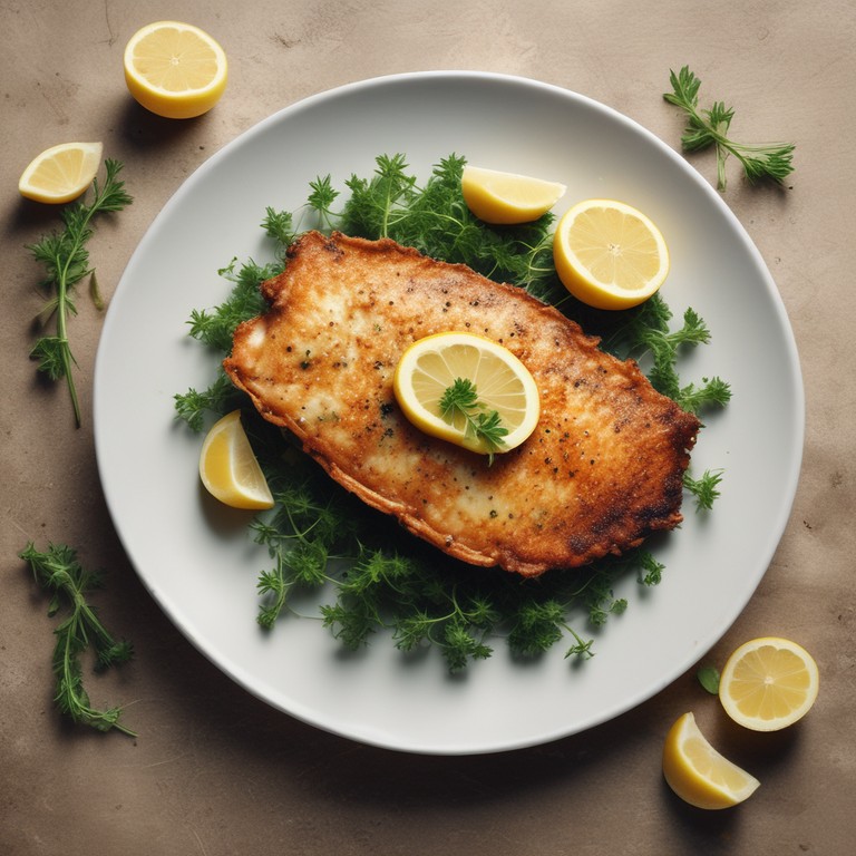 Knusprig gebratener Fisch mit Zitronen-Kräuterbutter