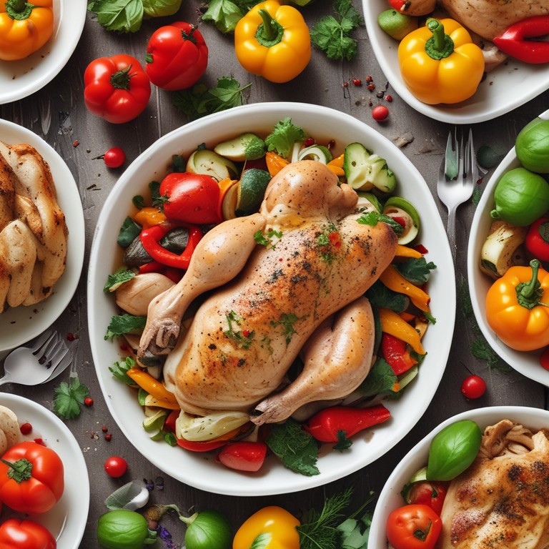 Pasta met Geroosterde Paprika en Kip Deluxe