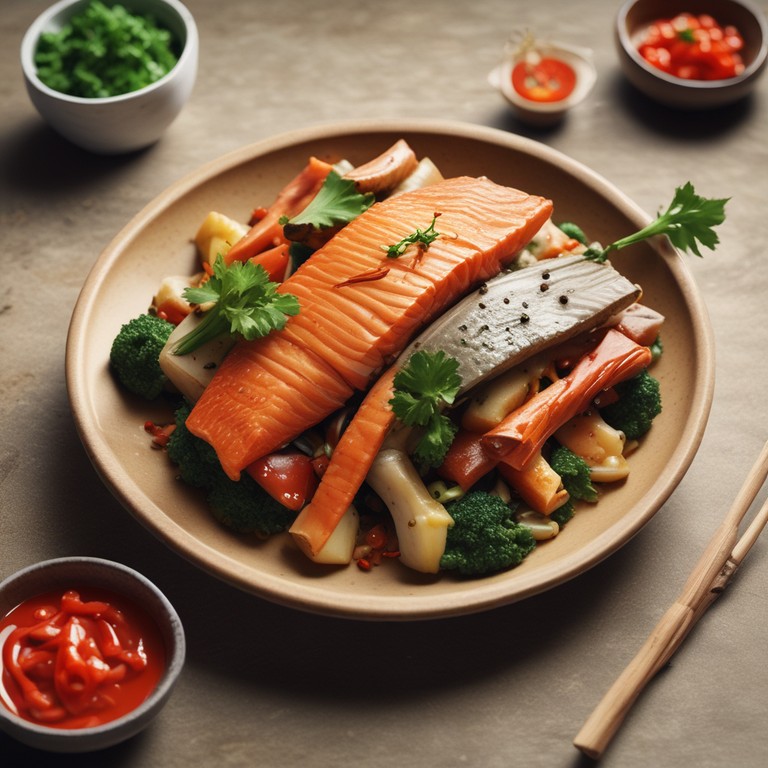 Asiatischer Fisch ohne Tomaten